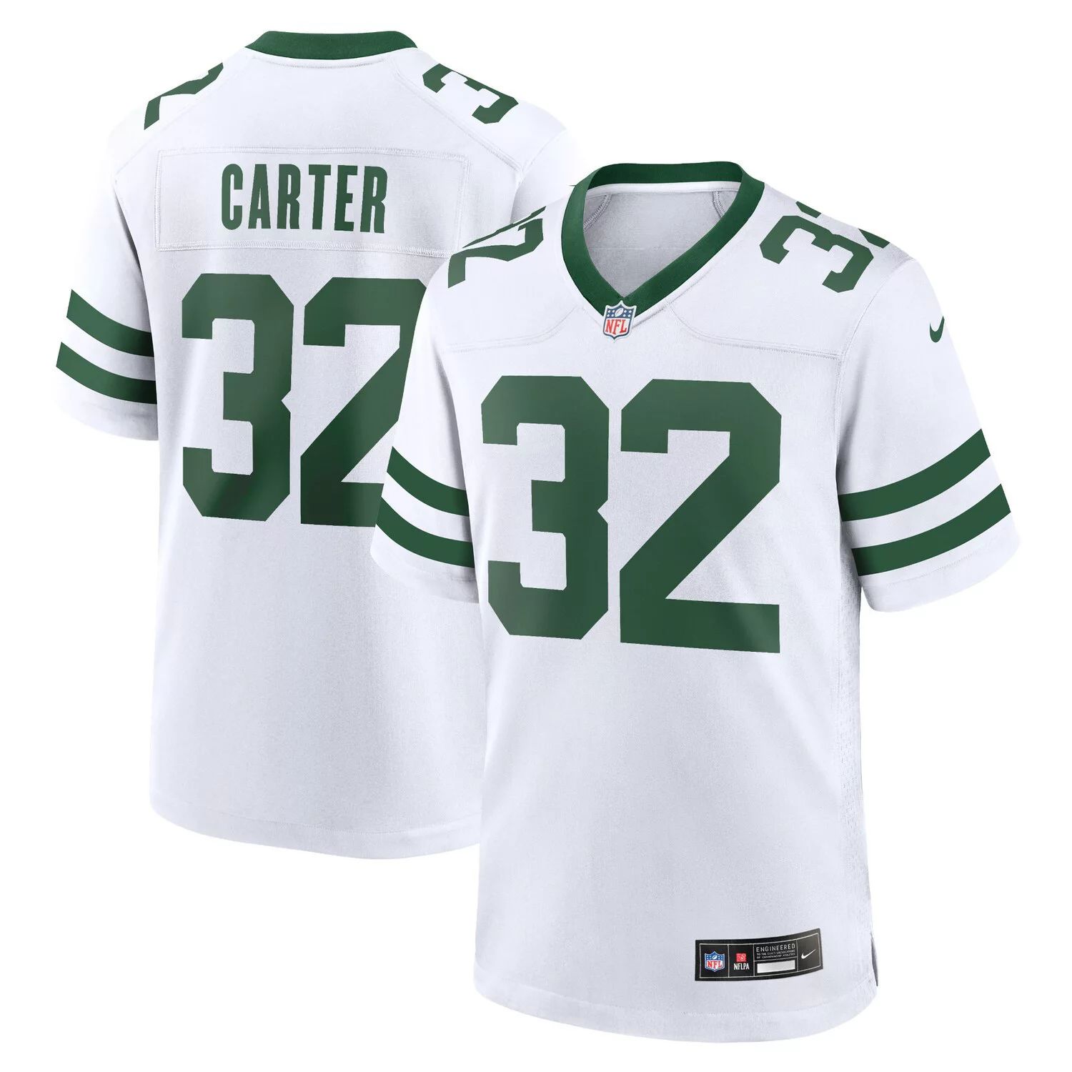 Мужское белое джерси Michael Carter New York Jets Legacy Player Game Nike