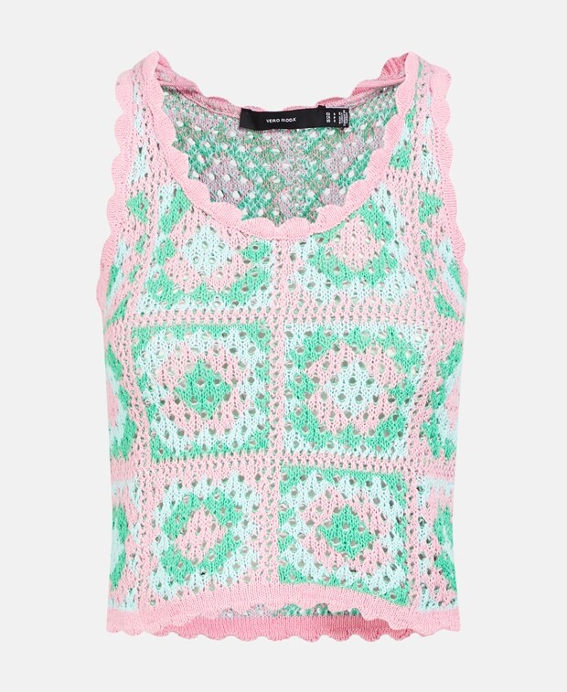 

Вязаный топ Vero Moda, лаймовый