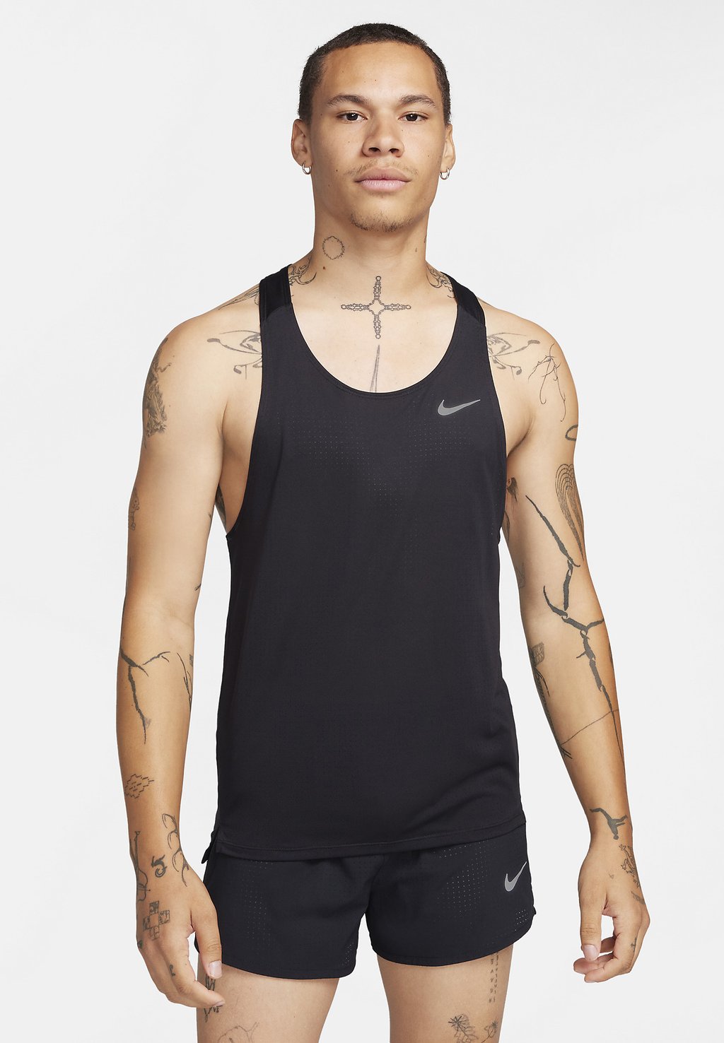 Топ Fast Singlet Nike, цвет black/(reflective silv) silv fuşya cilt topuklu terlik
