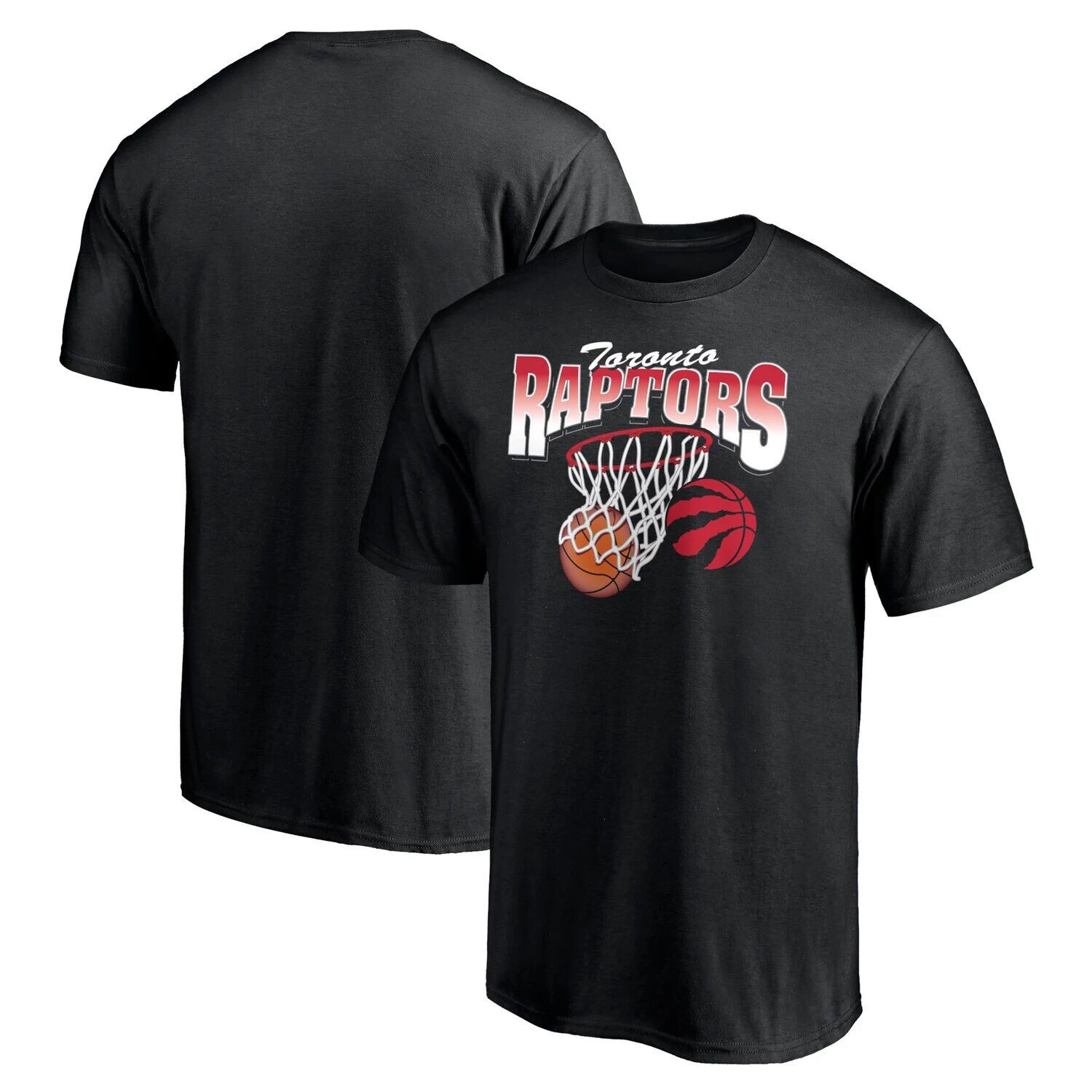

Мужская черная футболка в пол с логотипом Toronto Raptors Fanatics, Черный