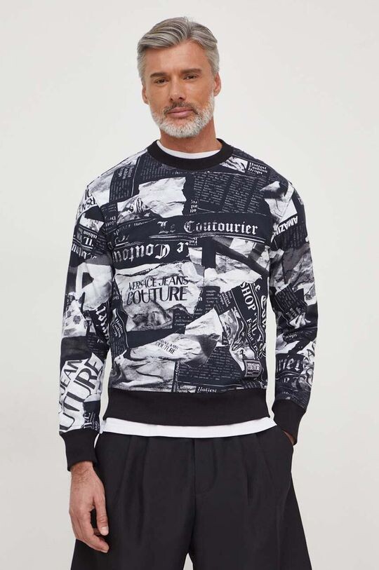 

Хлопковая толстовка Versace Jeans Couture, черный