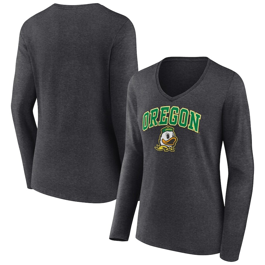 

Футболка с длинным рукавом Fanatics Branded Oregon Ducks, угольный