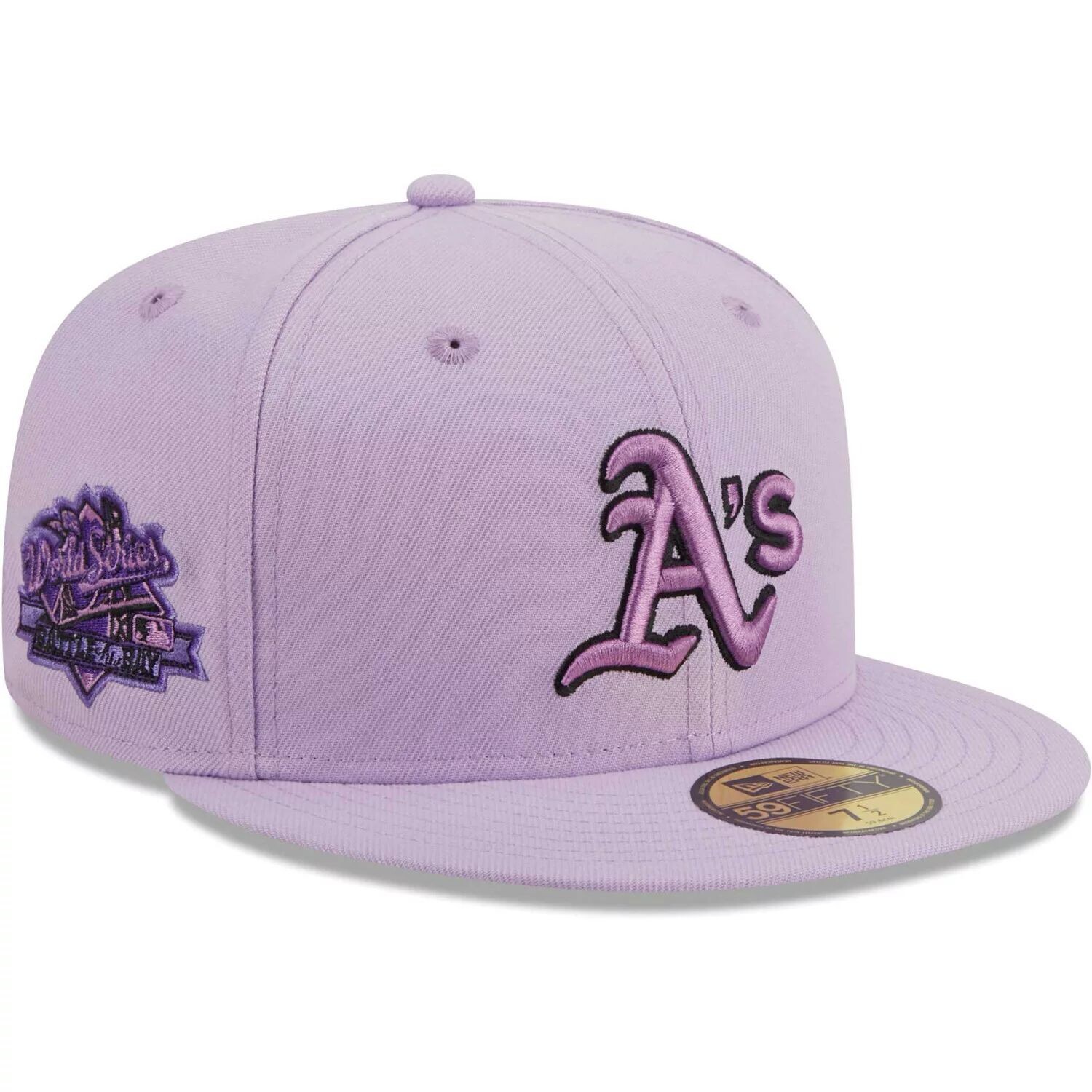 

Мужская приталенная кепка New Era лавандового цвета Oakland Athletics 59FIFTY