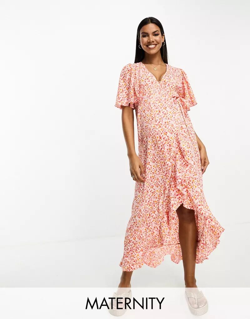 Повседневное платье макси с запахом спереди для беременных Vero Moda Vero Moda Maternity