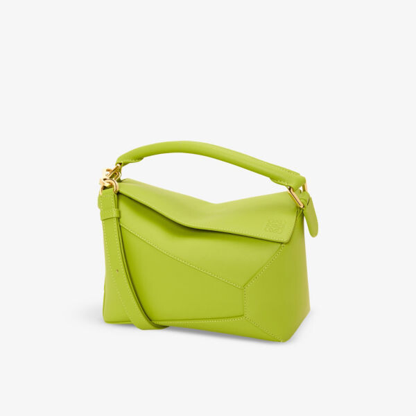 

Маленькая кожаная сумка через плечо с пазл-краем Loewe, зеленый