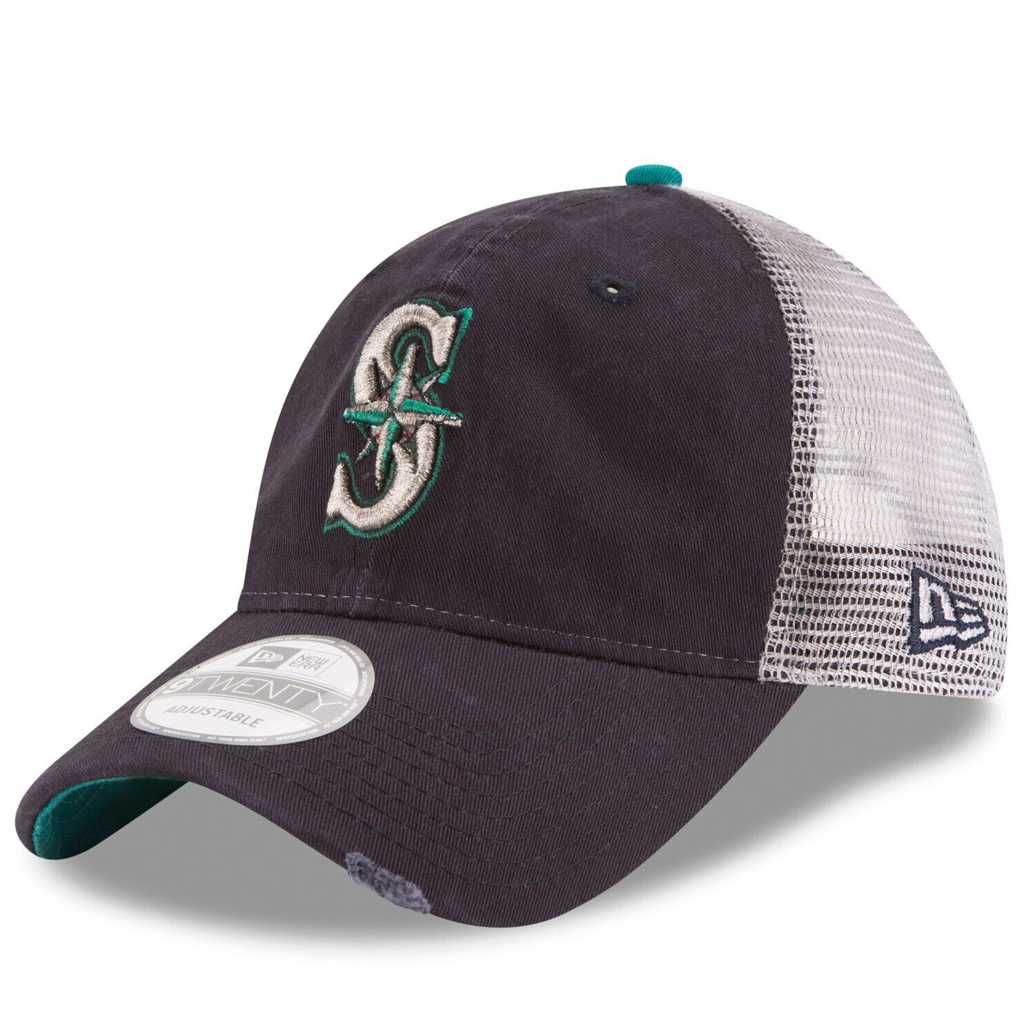 

Мужская регулируемая кепка New Era Navy Seattle Mariners Team Rustic 9TWENTY