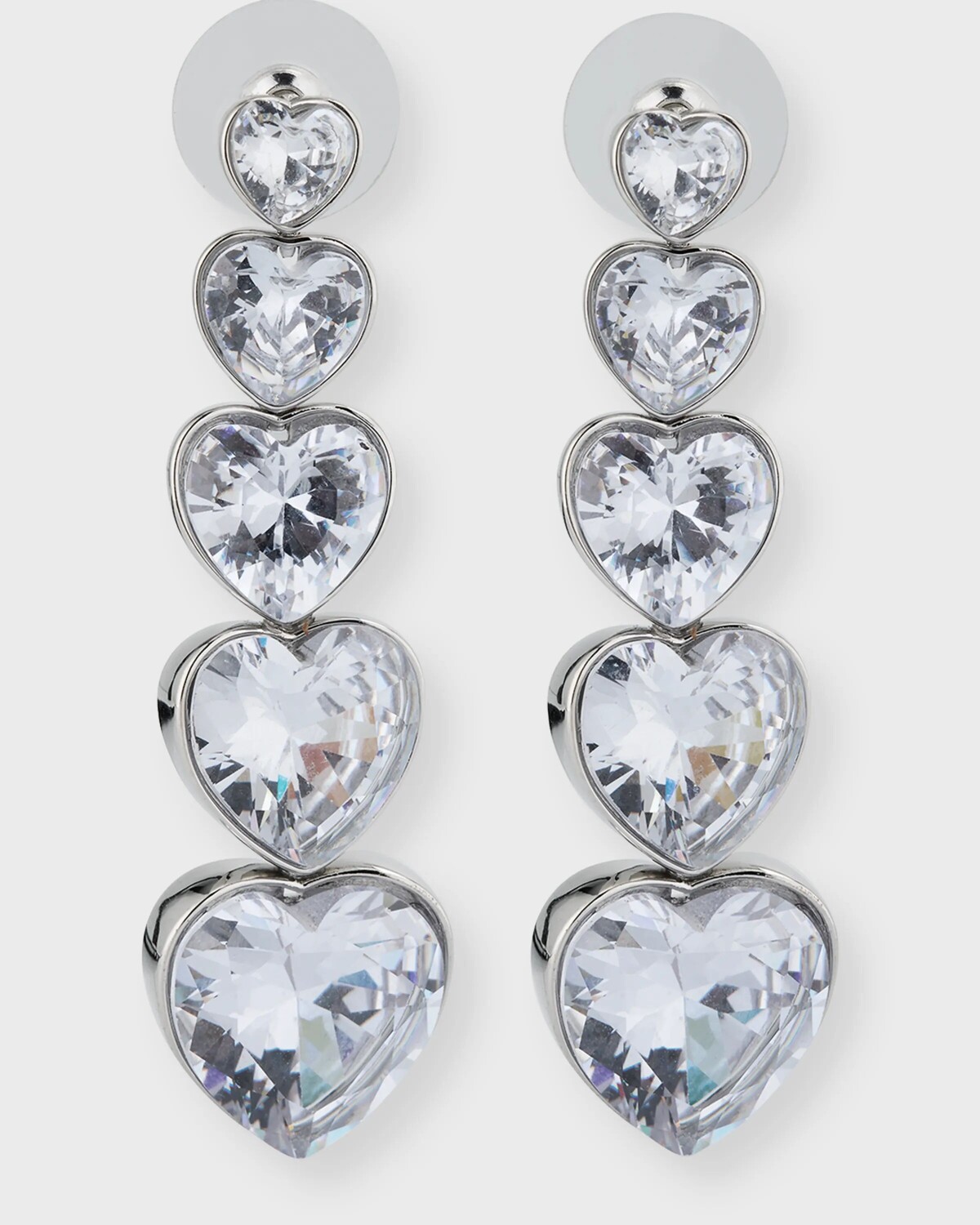 

Серьги-подвески Minette Heart с кубическим цирконием BaubleBar, цвет Clear