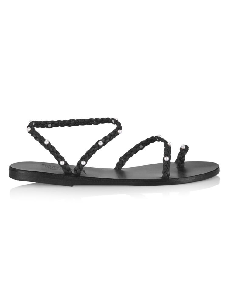 

Плетеные кожаные сандалии Eleftheria Ancient Greek Sandals, черный