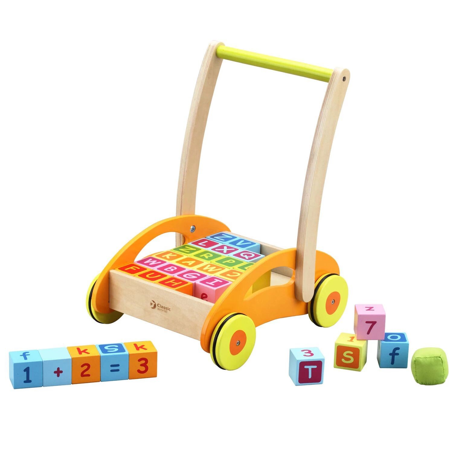 

Классические игрушки Деревянные ходунки с кубиками Classic Toys