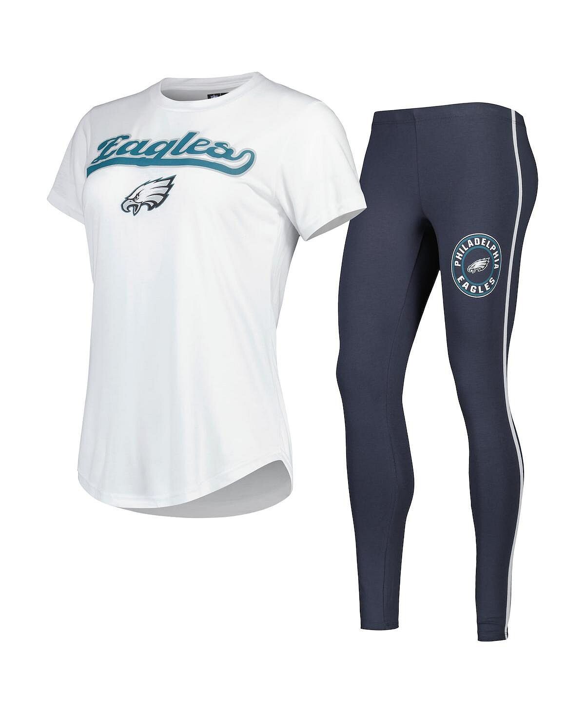 

Женский комплект для сна из футболки и леггинсов Philadelphia Eagles Sonata белого, темно-серого цвета Concepts Sport