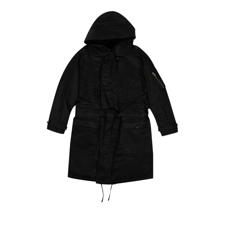 

Пальто Saint Laurent Belted Parka Long 'Black', черный