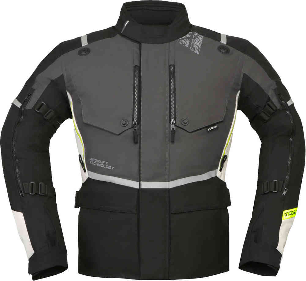Мотоциклетная текстильная куртка Trohn Modeka, светло-серый/темно-серый мотоциклетная текстильная куртка chuck air modeka черный
