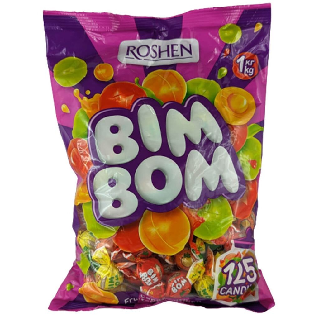 

Карамель твердая Roshen Bim Bom с фруктово-ягодной начинкой 1кг Sonstige