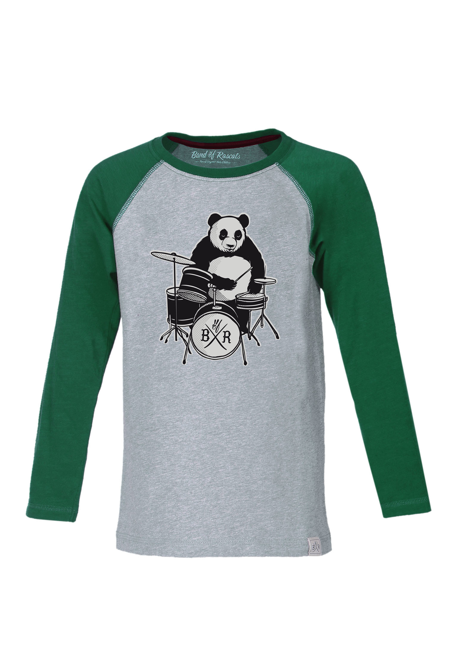 Лонгслив Band of Rascals Panda, зеленый лонгслив band of rascals bmx parts зеленый
