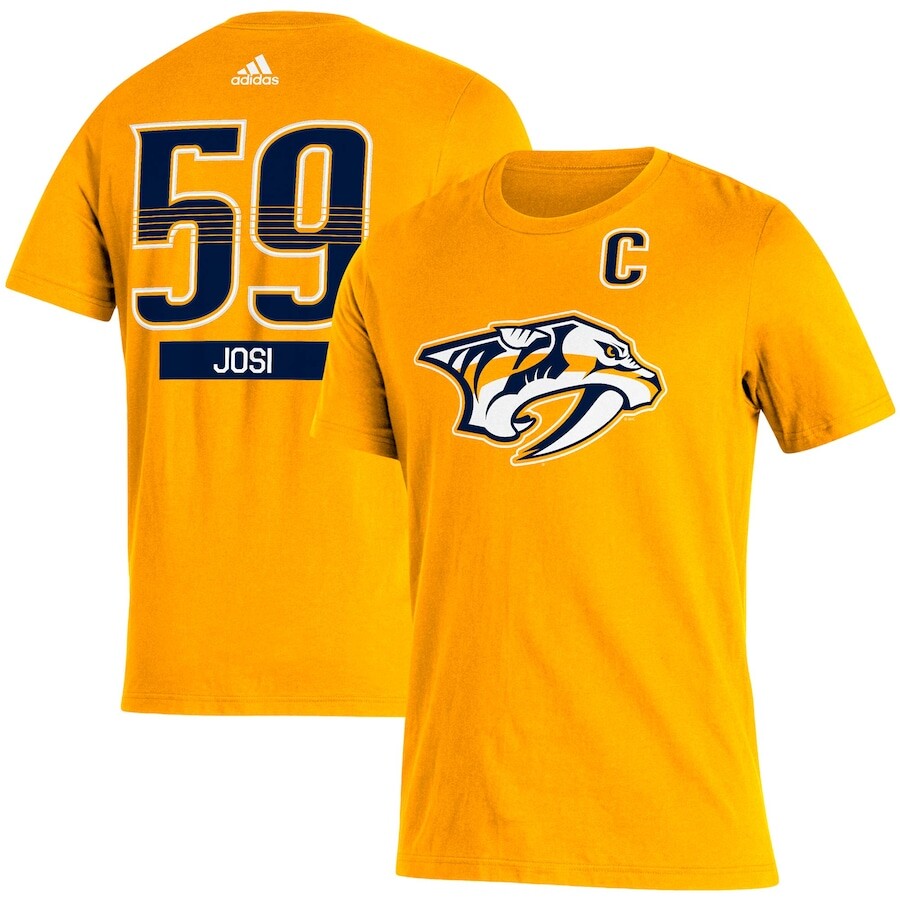 

Футболка с коротким рукавом adidas Nashville Predators, золотой