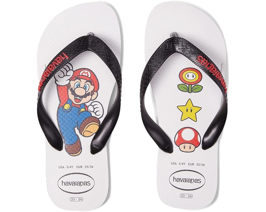 

Сандалии Havaianas Mario Bros, цвет White/Black
