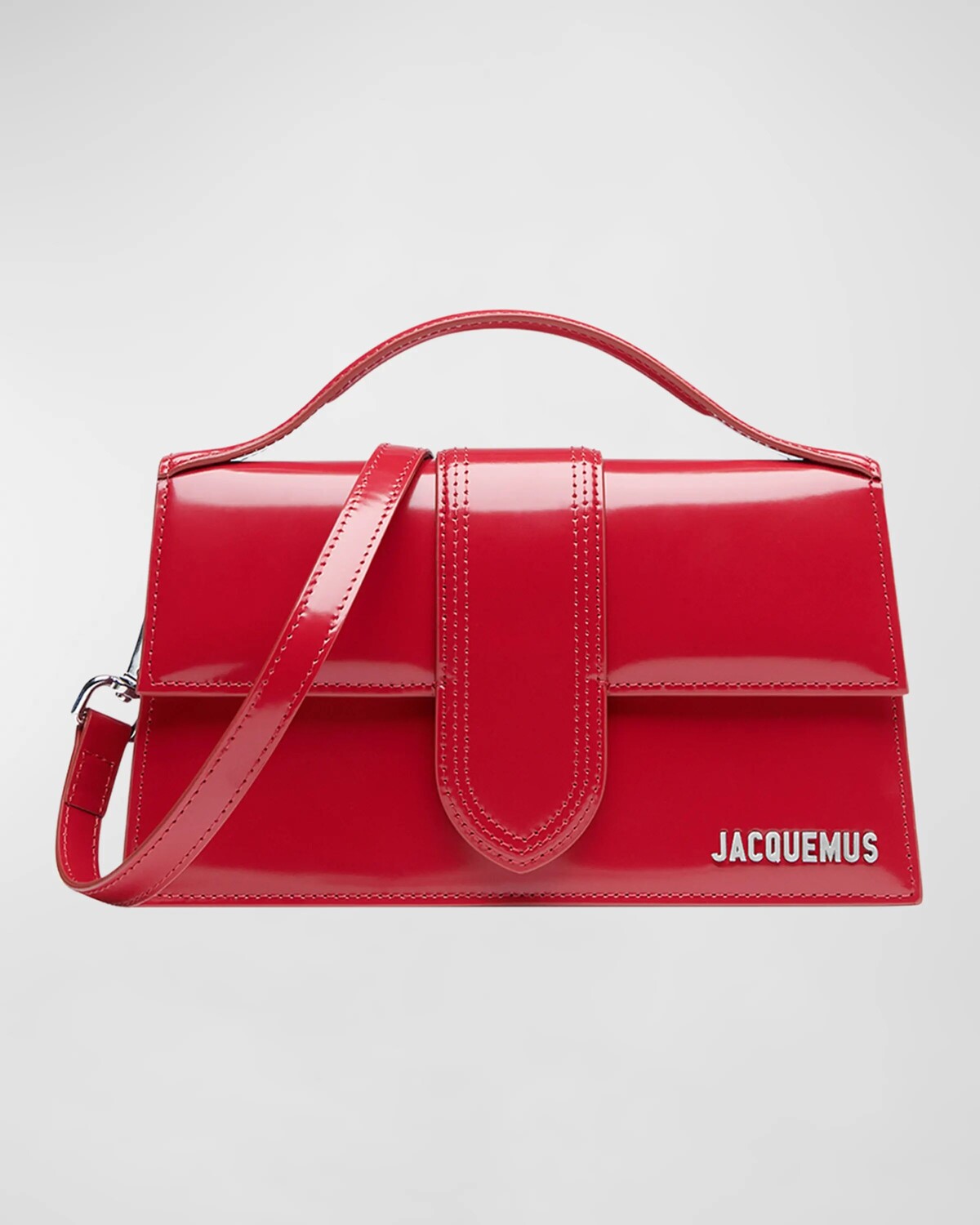 

Кожаная сумка через плечо Le Grand Bambino с клапаном Jacquemus, красный