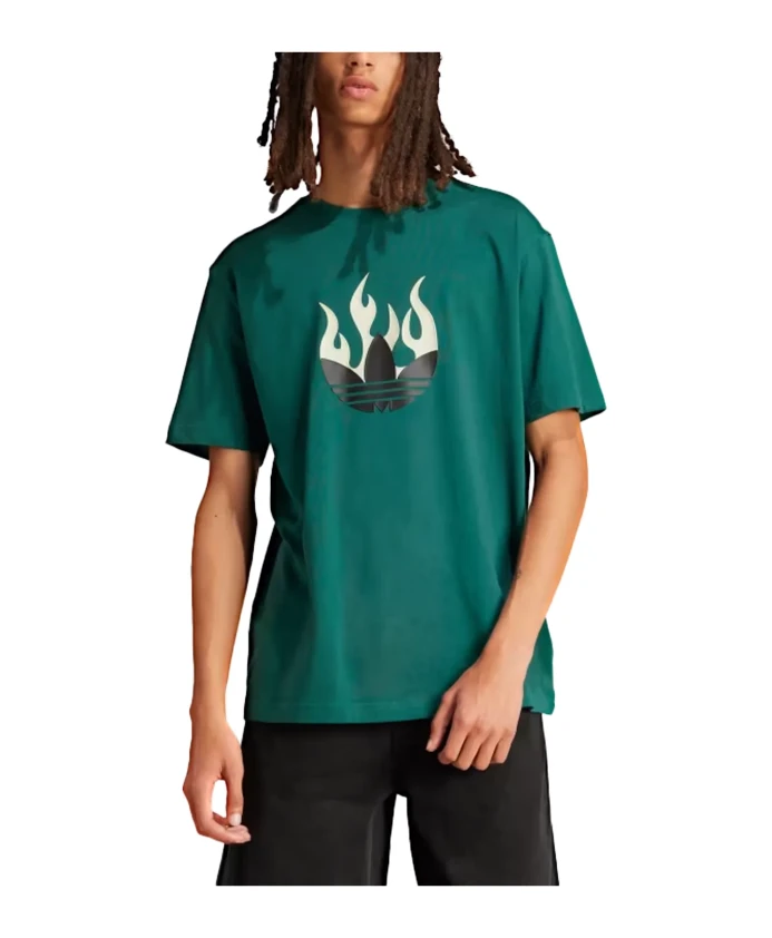 

Футболка Flames с логотипом Adidas, зеленый