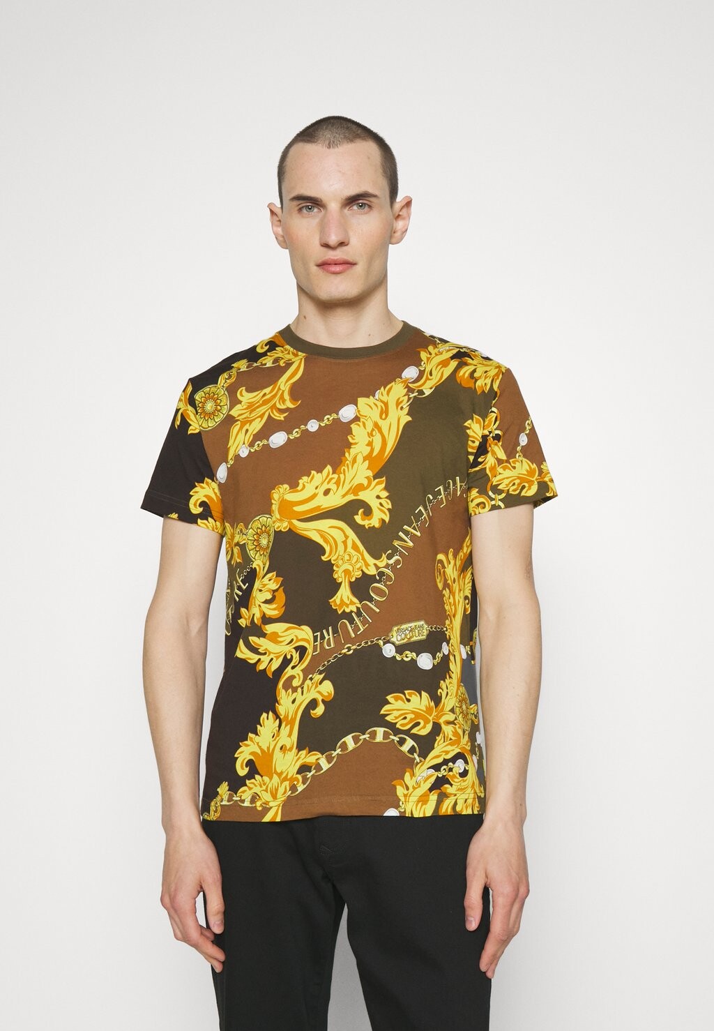 

Футболка с принтом Versace Jeans Couture, оливковый, Зеленый