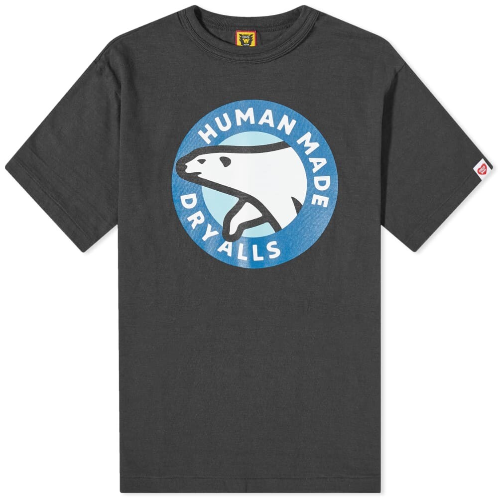 

Футболка с белым медведем Human Made, черный