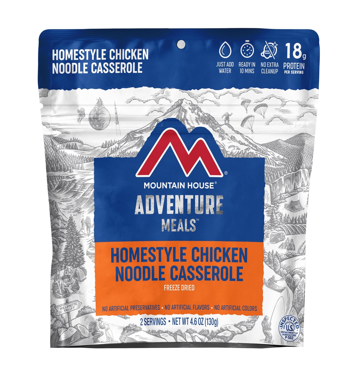 

Домашняя запеканка из курицы с лапшой – 2 порции Mountain House
