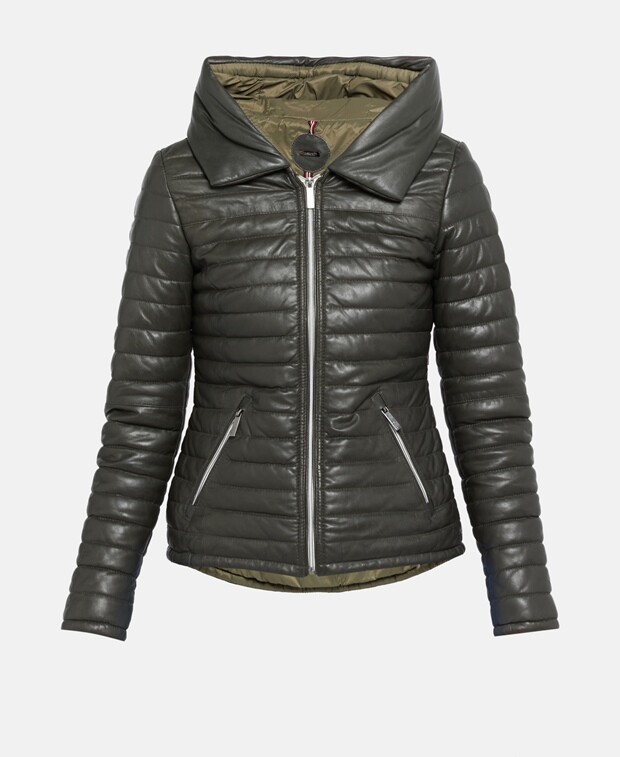 

Кожаный пиджак Oakwood, цвет Moss