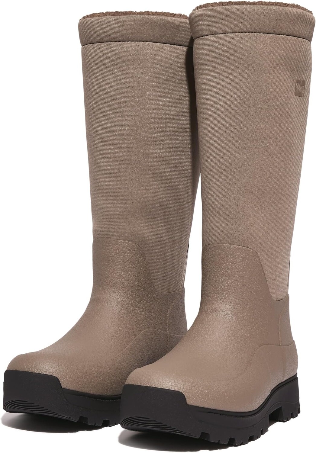 

Резиновые сапоги Wonderwelly ATB Fleece-Lined Roll-Down Rain Boots FitFlop, цвет Minky Grey