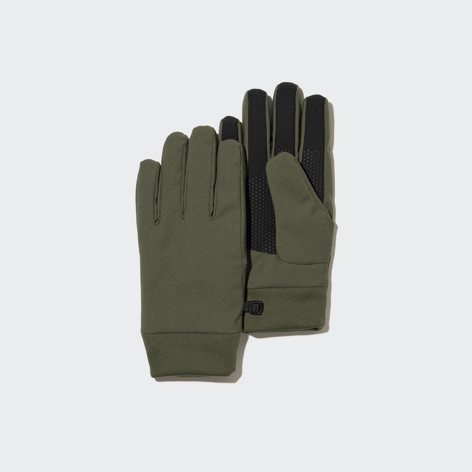 ПЕРЧАТКИ HEATTECH LINER FUNCTION UNIQLO, оливковый перчатки uniqlo heattech lined thermal gloves черный