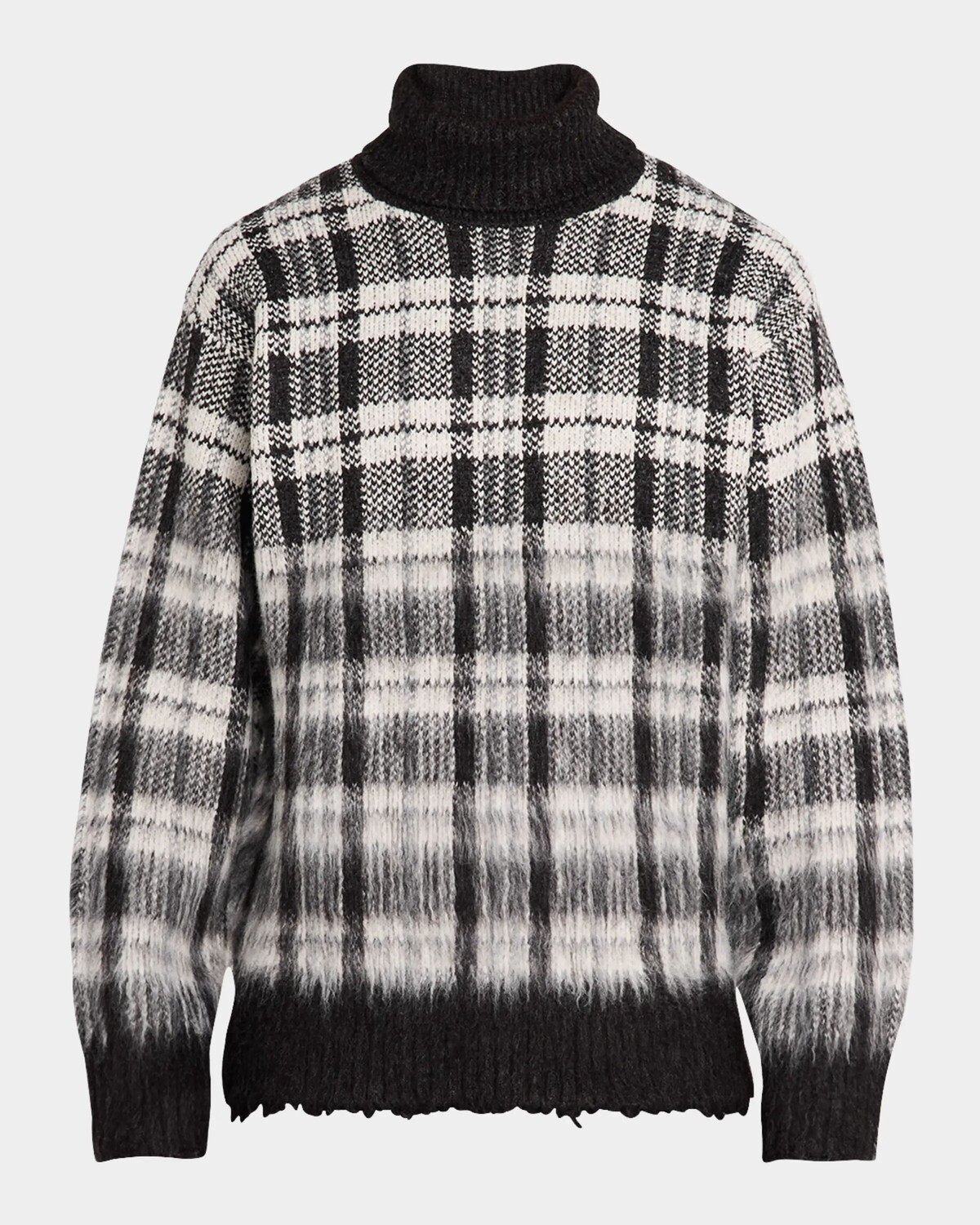 

Мужская водолазка в клетку в массивную клетку Helmut Lang, цвет Mdmblkchck