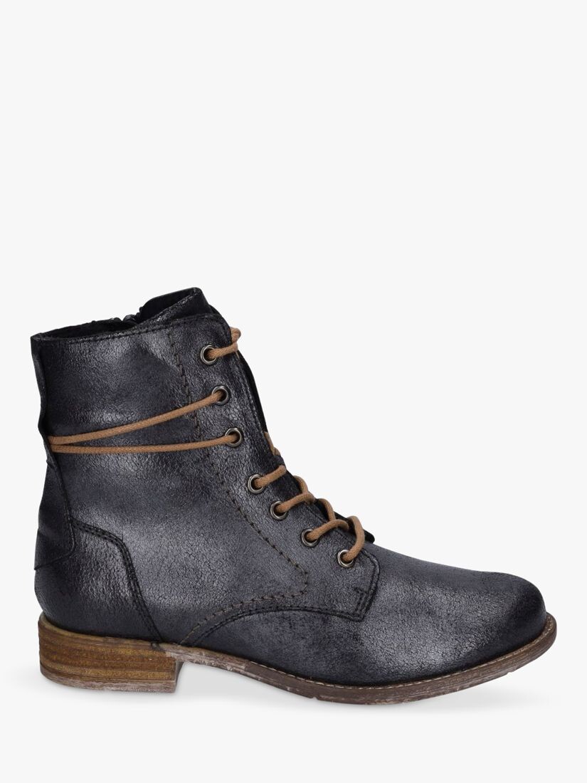

Кожаные ботильоны на шнуровке Josef Seibel Sienna 70, черные, Черный