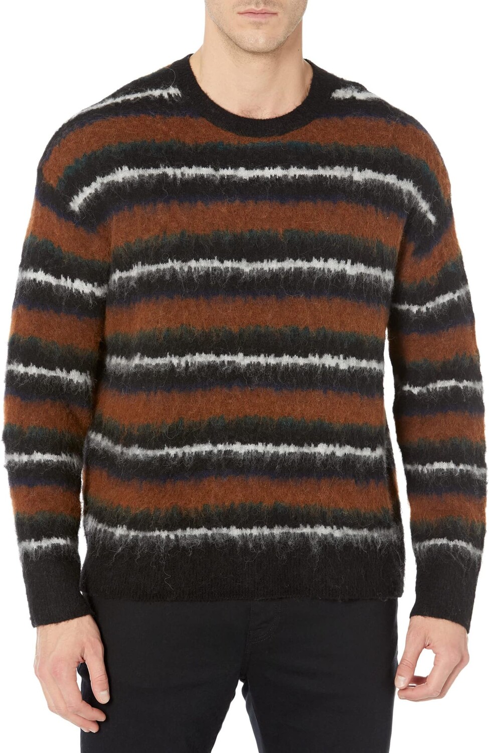 

Свитер Oskar Crew AllSaints, цвет Black/Dark Tan