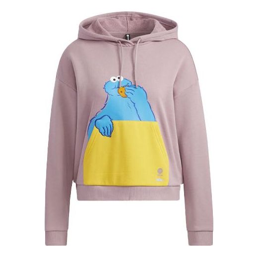 Толстовка (WMNS) Adidas X Sesame Street Pocket Hoodie 'Pink', розовый