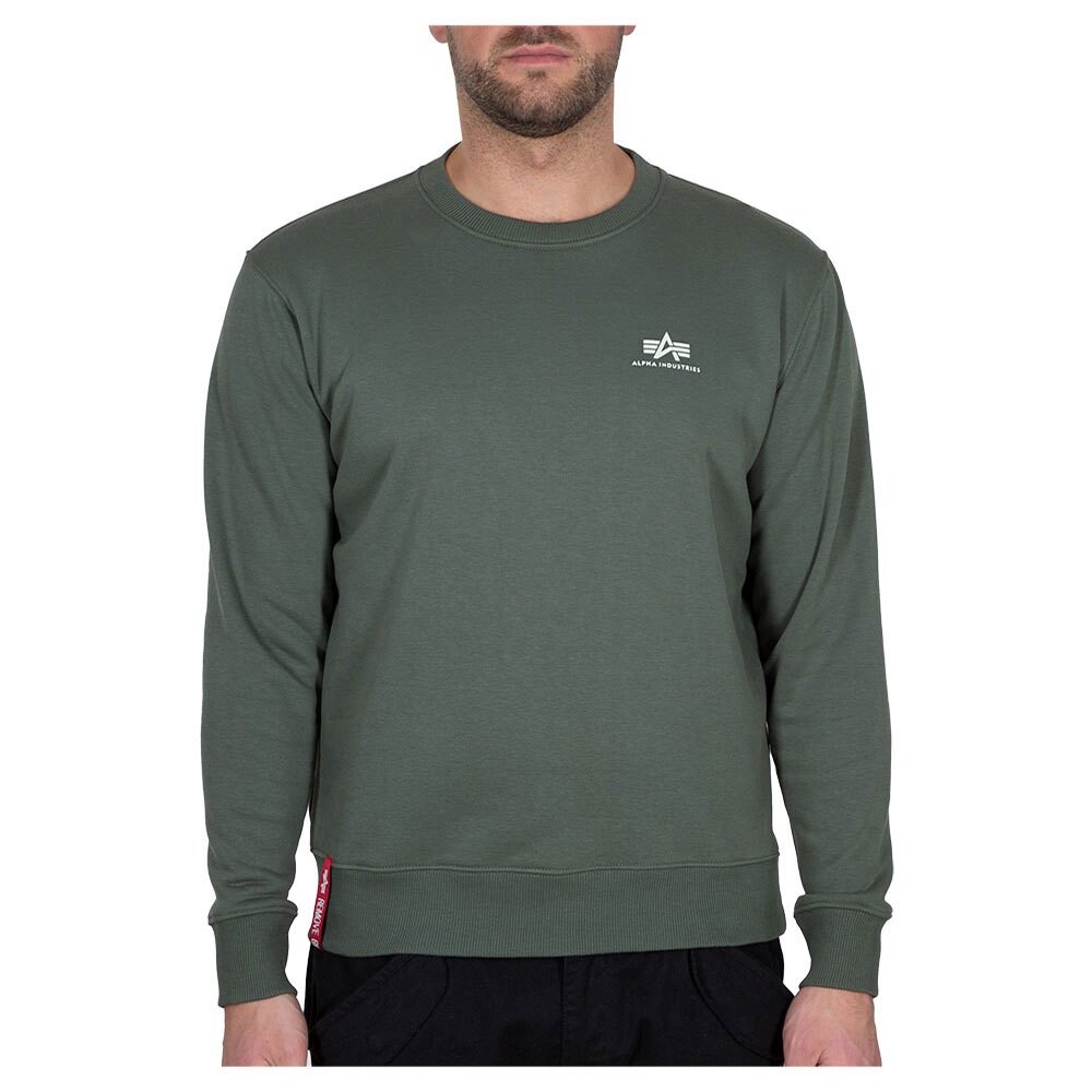 

Толстовка Alpha Industries Basic Small Logo, зеленый