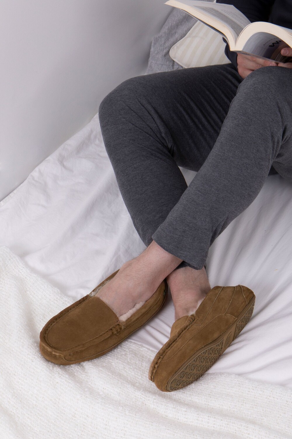 

Мужские тапочки Harry из овчины Just Sheepskin, коричневый