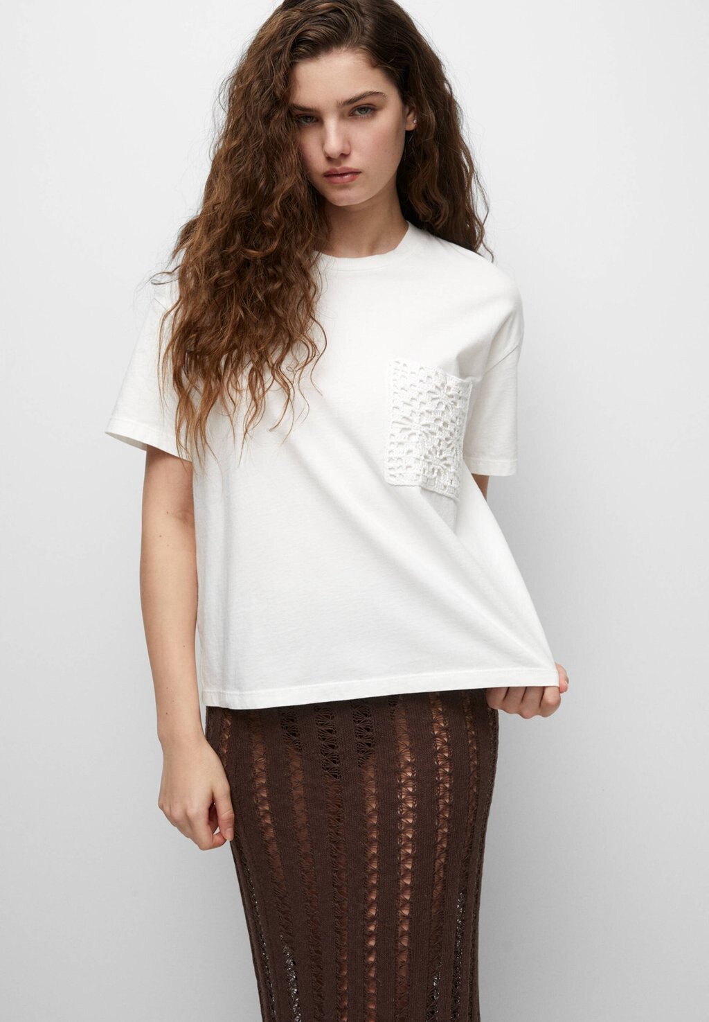 

Базовая футболка PULL&BEAR, белый