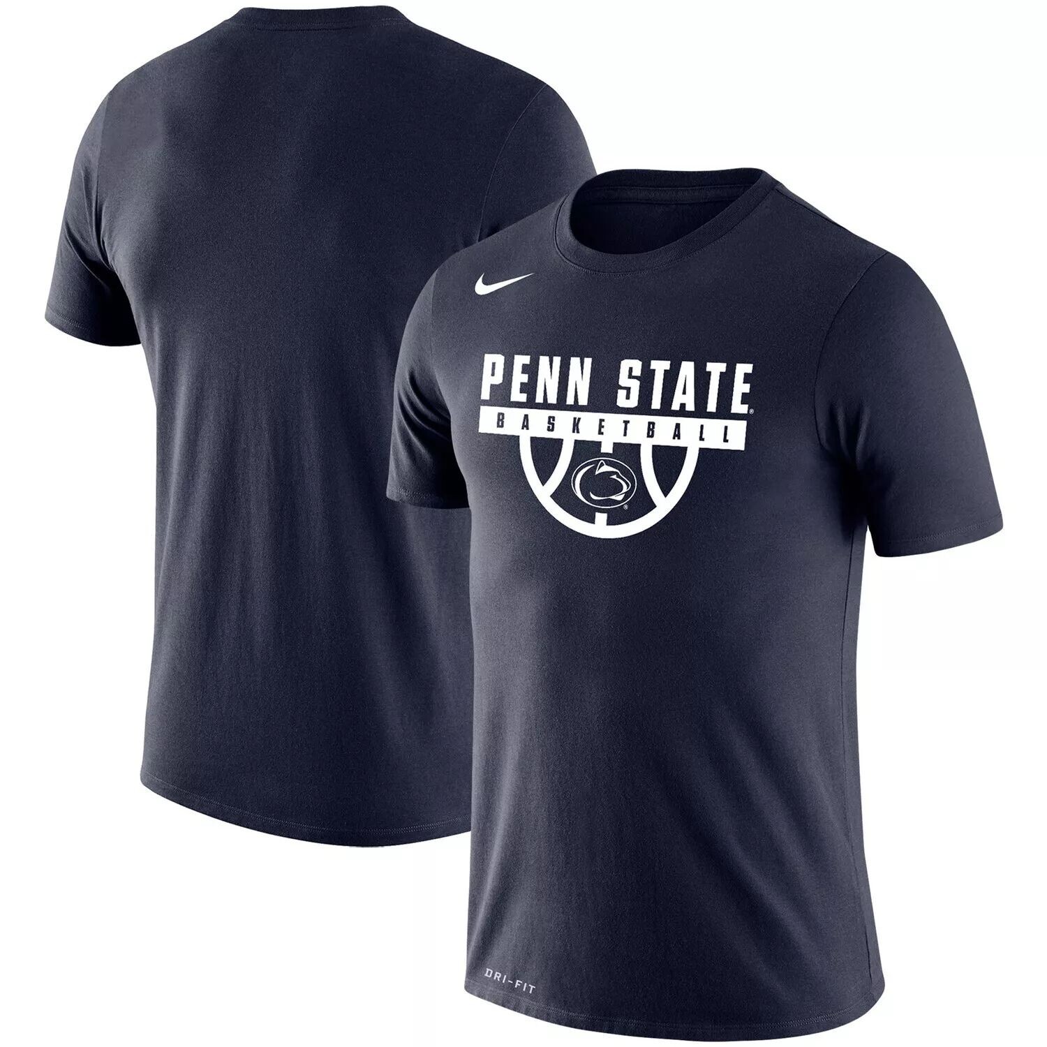 

Мужская темно-синяя футболка Penn State Nittany Lions Basketball Drop Legend Performance Nike, Синий