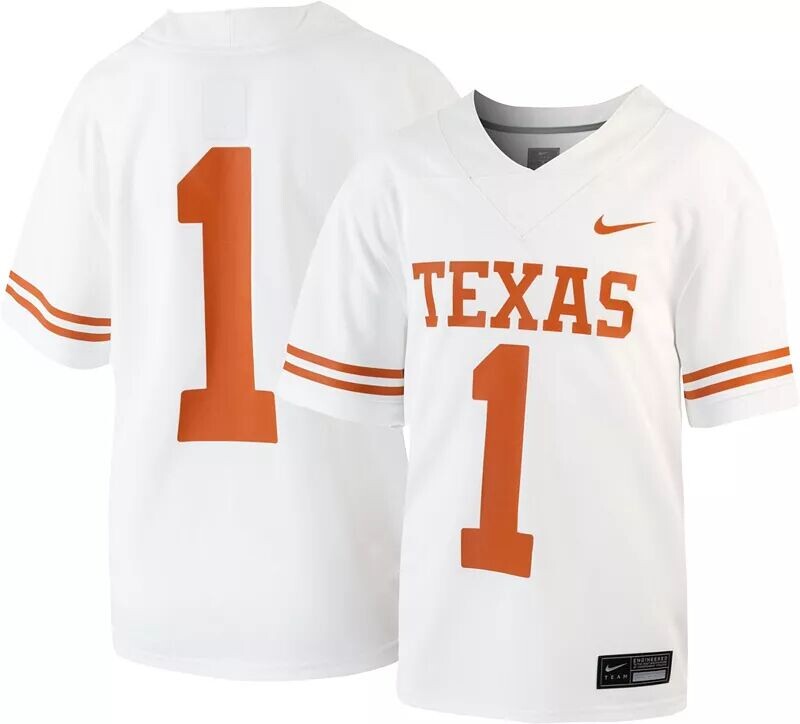 

Белое футбольное джерси Nike Youth Texas Longhorns #1 Untouchable Game