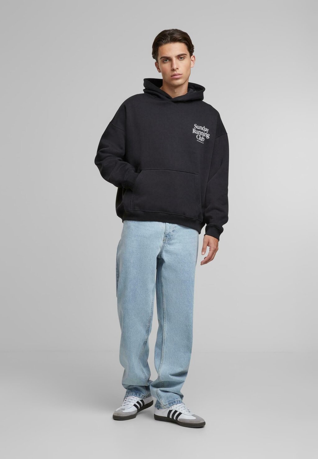 

Толстовка с капюшоном SUNDAY RUNNING CLUB OVERSIZED Another Cotton Lab, черный