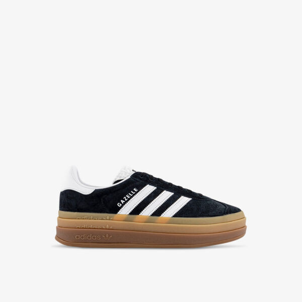 

Замшевые низкие кеды gazelle bold с фирменным декором Adidas, черный
