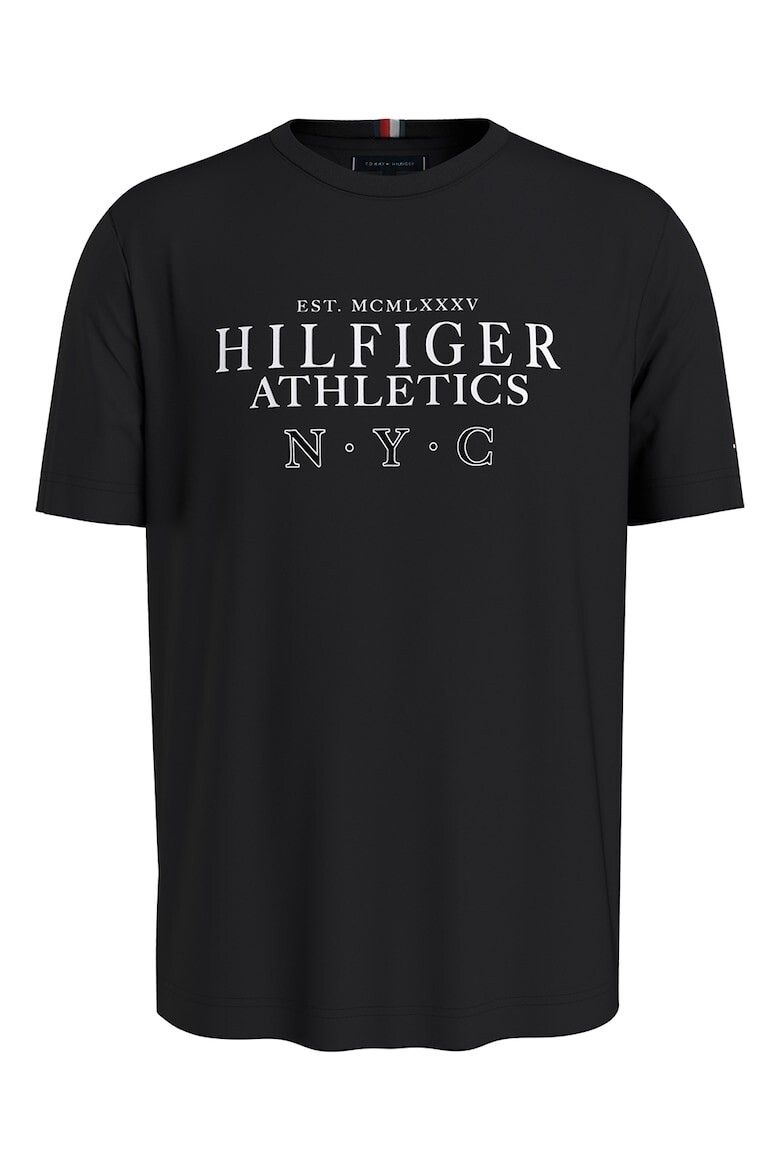 

Хлопковая футболка с логотипом Tommy Hilfiger, черный