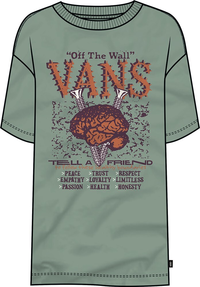 

Топ Vans Brain Jam Oversized, зеленый