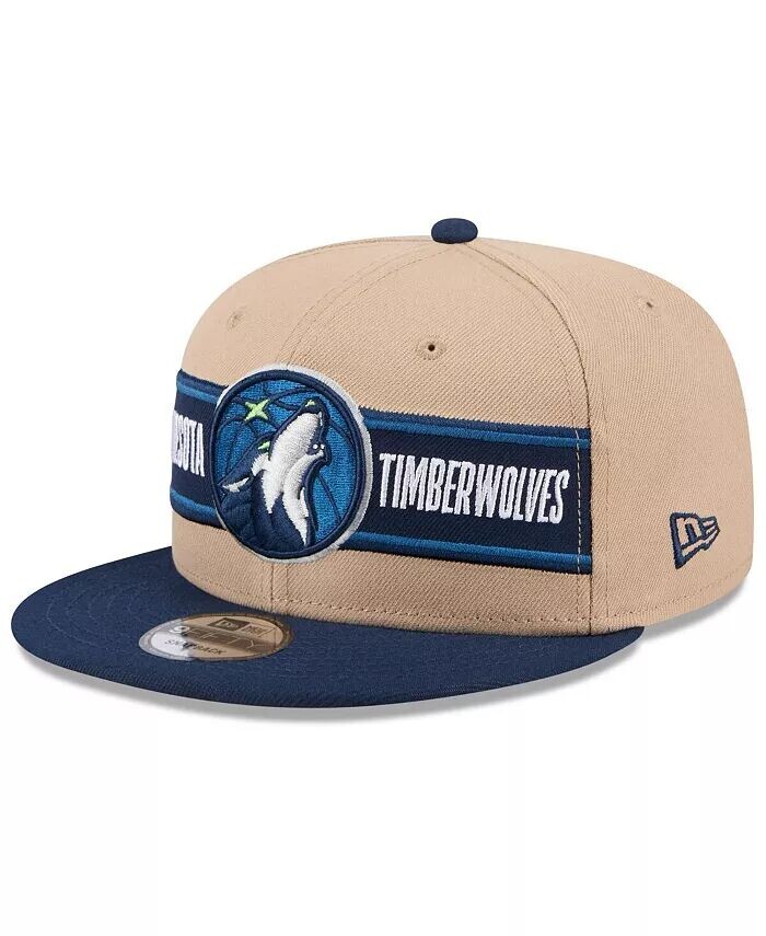 

Мужская светло-коричневая/темно-синяя кепка Snapback Minnesota Timberwolves 2024 NBA Draft 9FIFTY New Era, синий