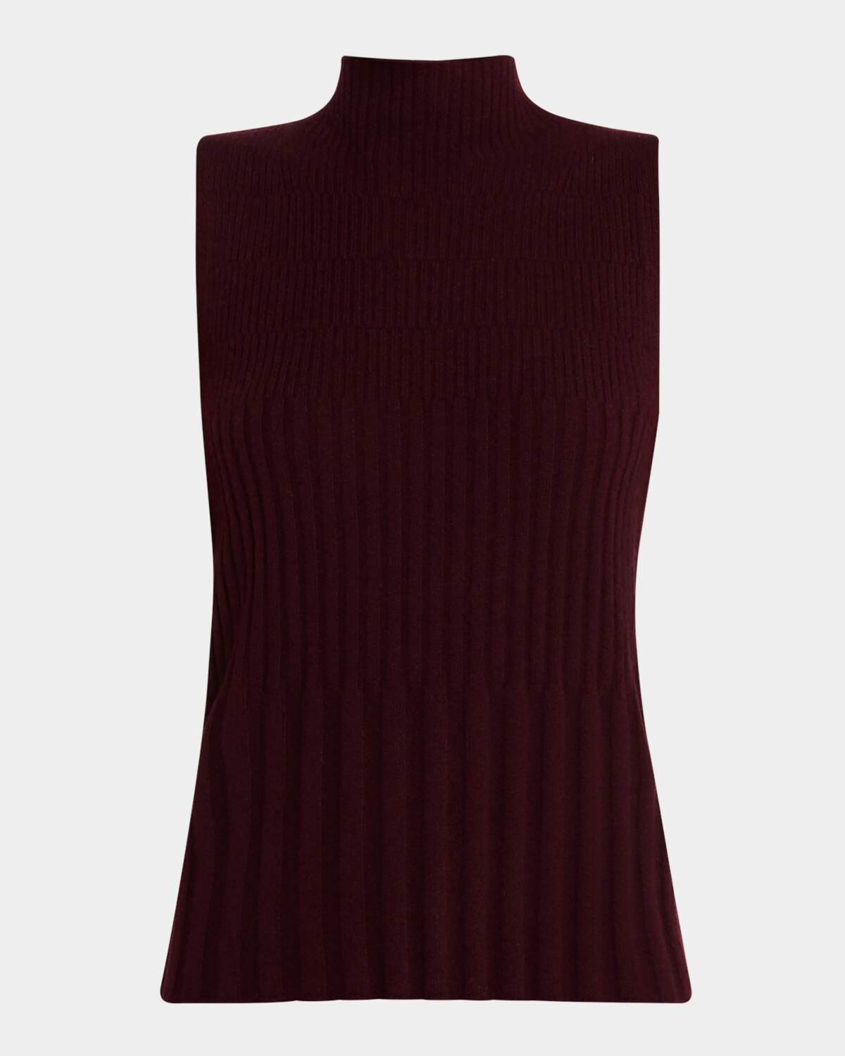 

Пестрый топ в рубчик из кашемира с воротником-стойкой Tse Cashmere, цвет New Clove