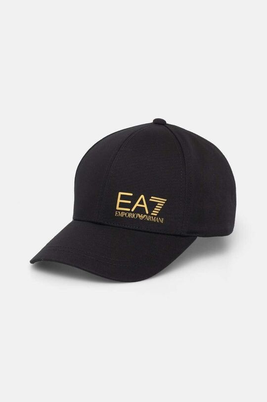 

Хлопковая бейсболка EA7 Emporio Armani, черный