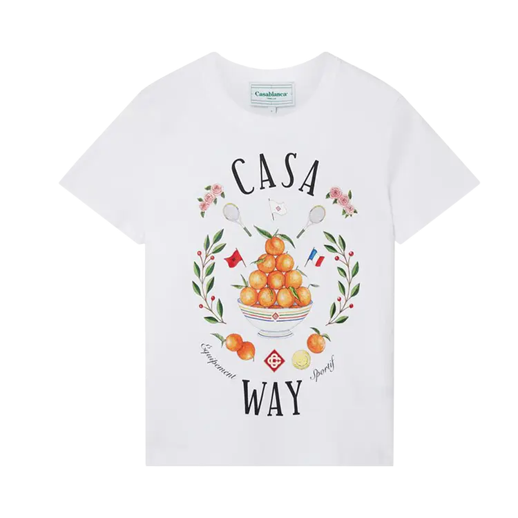 

Футболка Casablanca Casa Way Printed Fitted 'White', белый