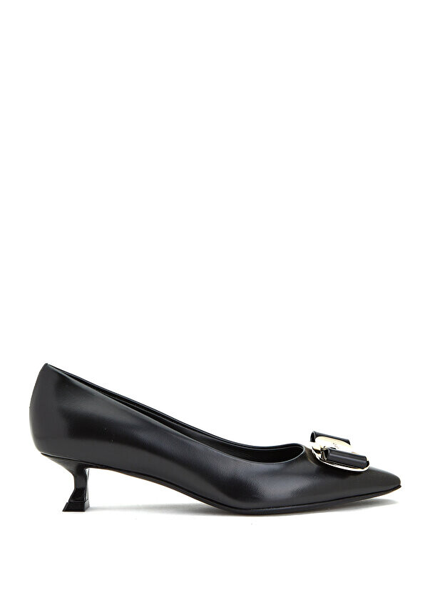 

Черные кожаные туфли на каблуке vara Ferragamo, Черный