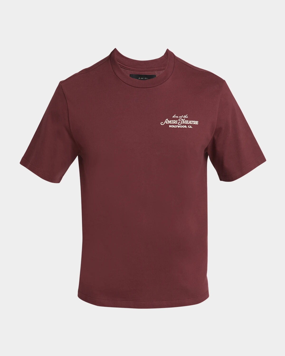 

Мужская футболка с круглым вырезом Hollywood Amiri, цвет Burgundy