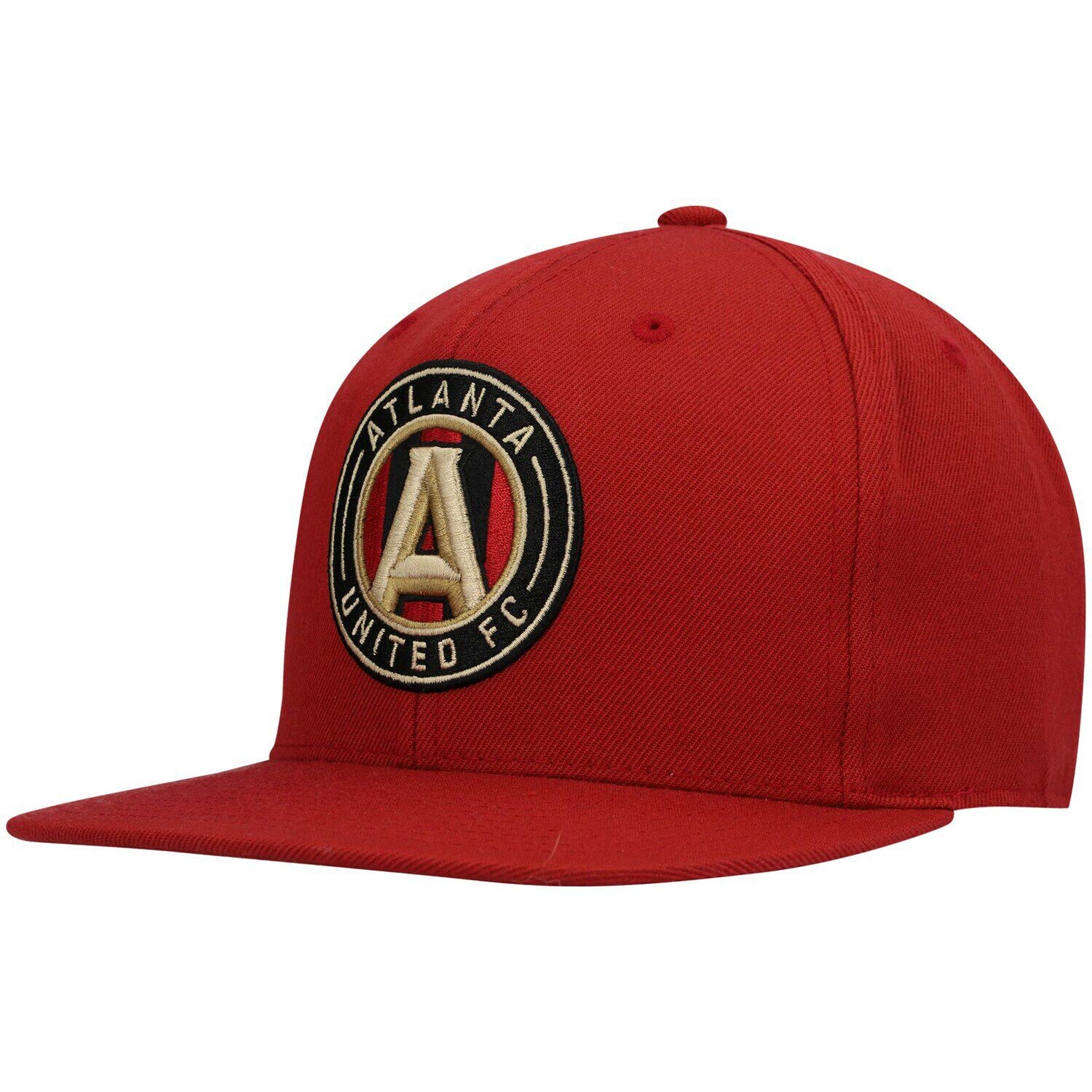 

Мужская однотонная приталенная кепка Mitchell & Ness Red Atlanta United FC Team