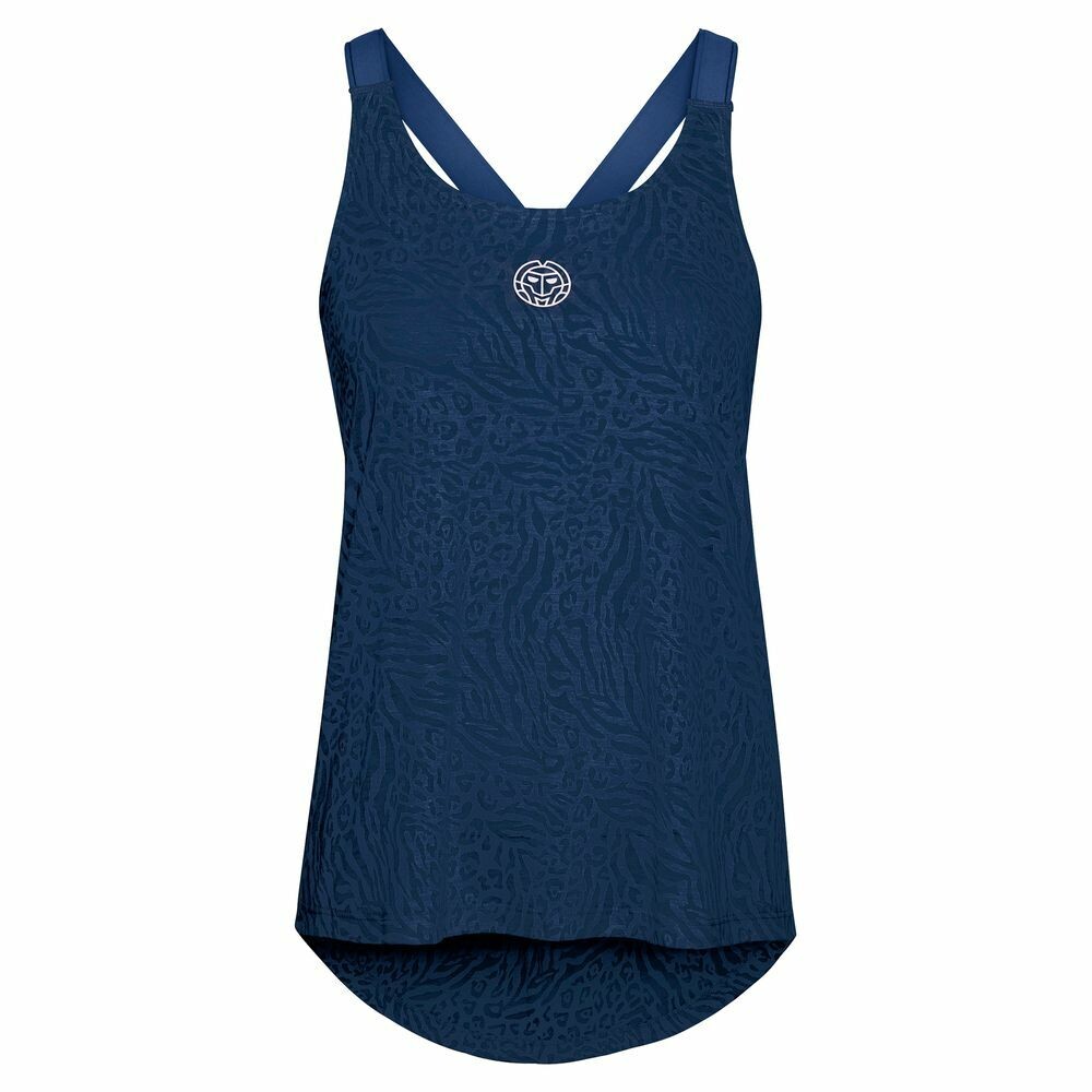 

Футболка BIDI BADU Maila Burnout Tech Tank neon yellow, темно-синий