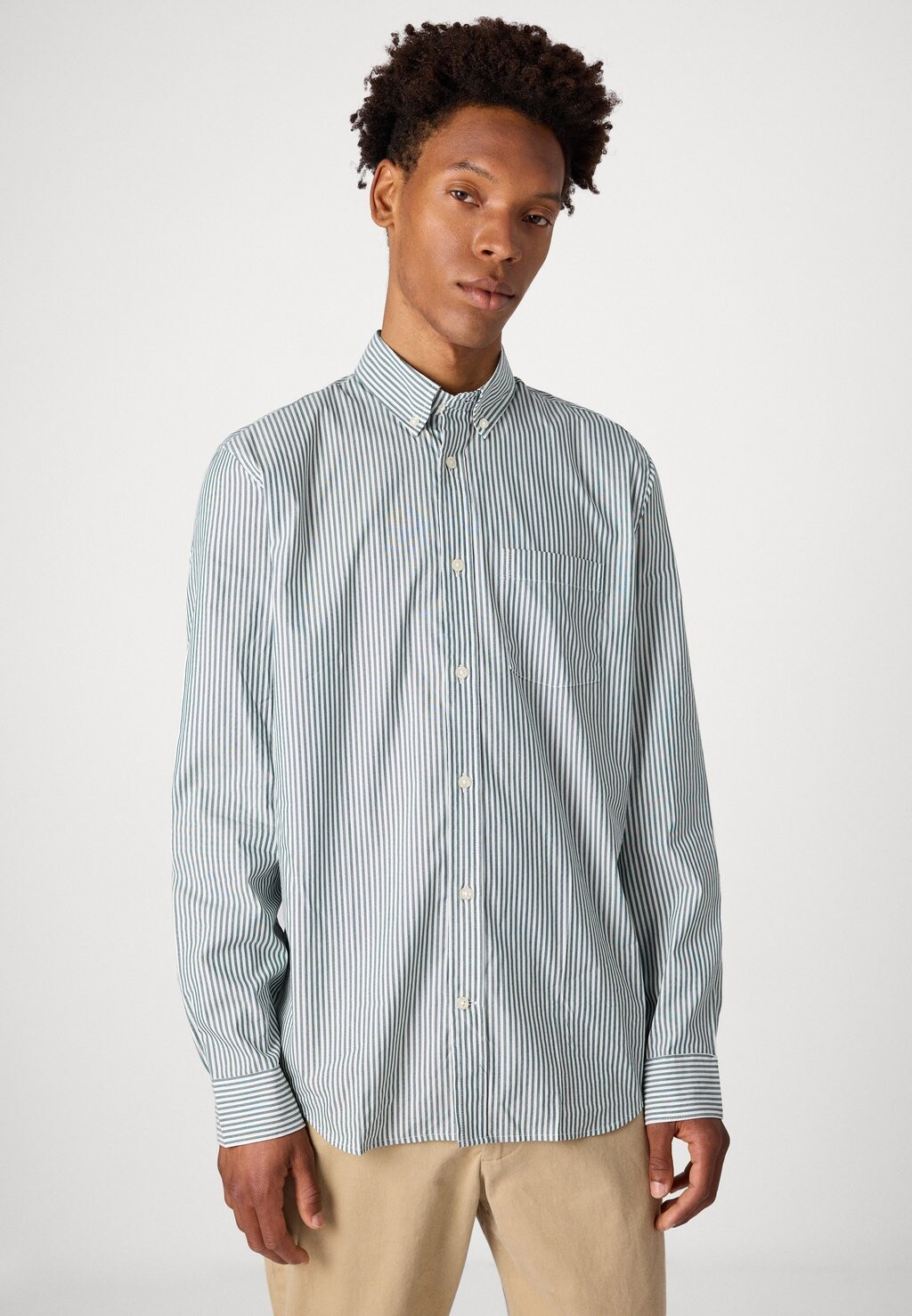 

Рубашка Eco Cool Max Pop Standard GAP, зеленая полоска